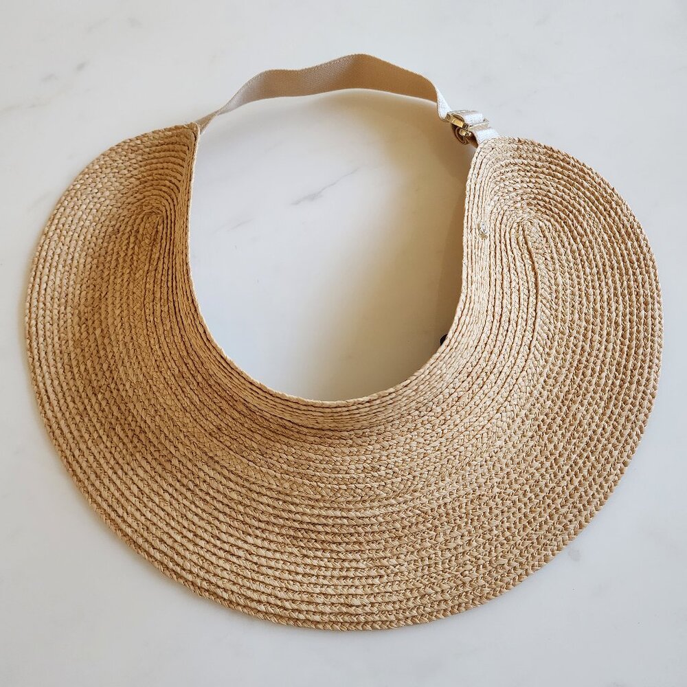 NWT - Helen Kaminski Maris Raffia Visor Hat - Natural👒 #11957 - Picture 3 of 13